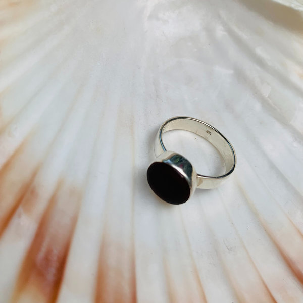 Zeeglas Donker Amber Ring